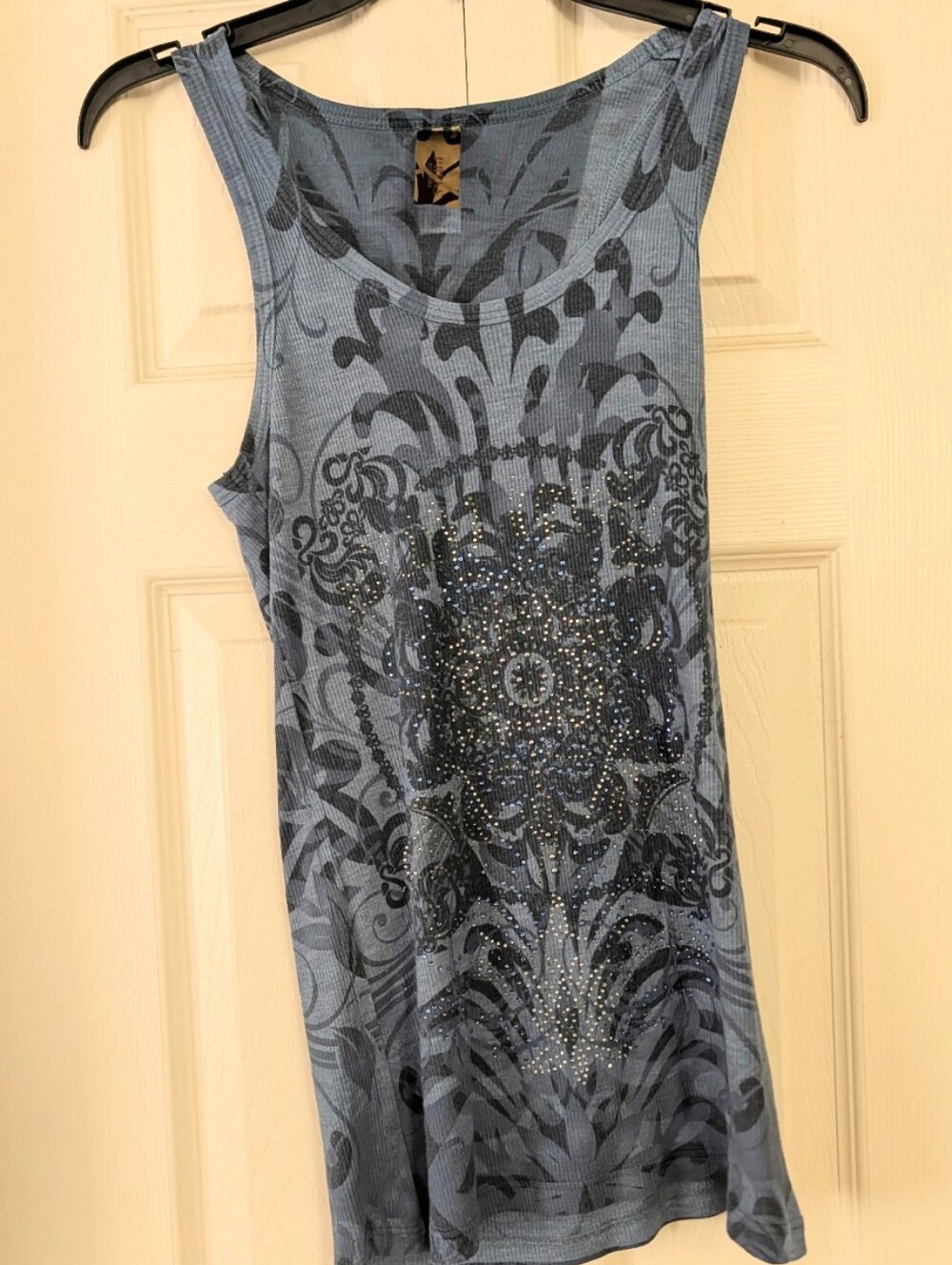 Blue Tank With Bling